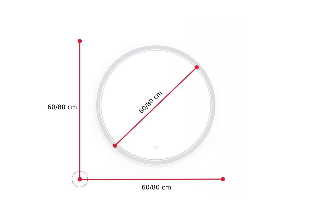 Zrkadlo s osvetlením ORANDIU - ROZMEROVKA - 1