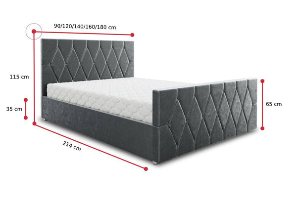 Čalúnená posteľ boxspring ADA - ROZMEROVKA - 1