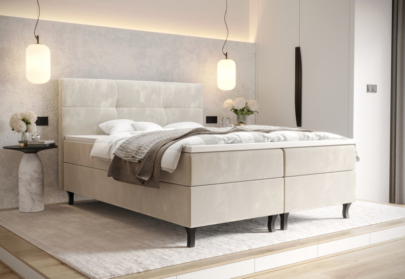 Čalúnená posteľ boxspring LIMBA - ARANZ - 1