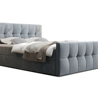 Čalúnená posteľ boxspring MANHATTAN 2, 90x200, monolith 70, ľavá -  - 0