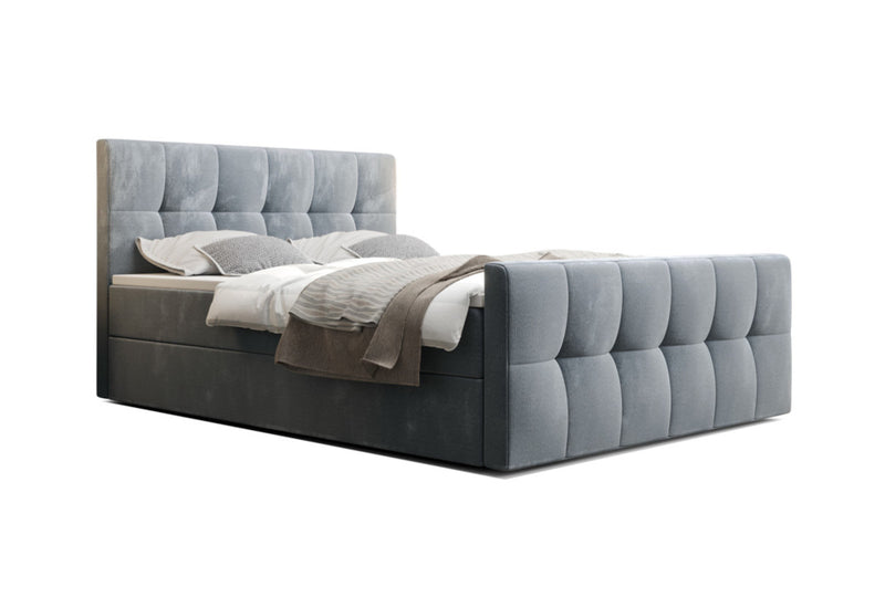 Čalúnená posteľ boxspring MANHATTAN 2, 90x200, monolith 70, ľavá -  - 0