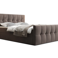 Čalúnená posteľ boxspring MANHATTAN 2, 90x200, monolith 15, ľavá -  - 0