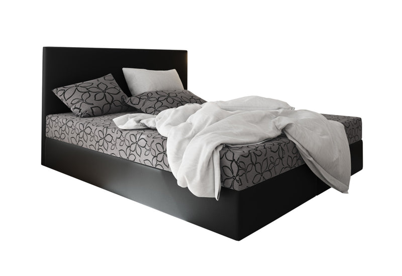 Čalúnená posteľ boxspring LILA 2, 90x200, flowes 83/sioux čierna, ľavá -  - 0