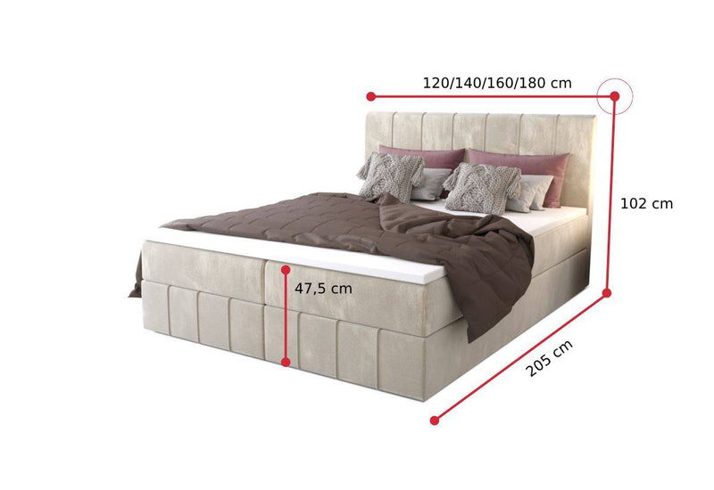 Čalúnená posteľ boxspring BAHAMA 2 - ROZMEROVKA - 2