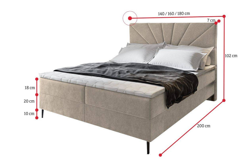 Čalúnená posteľ boxspring MURI - ROZMEROVKA - 1