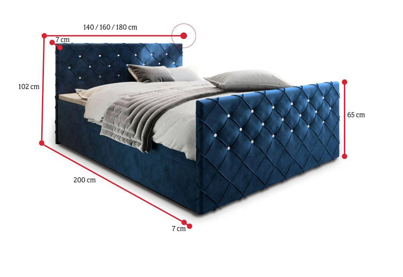 Čalúnená posteľ boxspring MANDI - ROZMEROVKA - 1