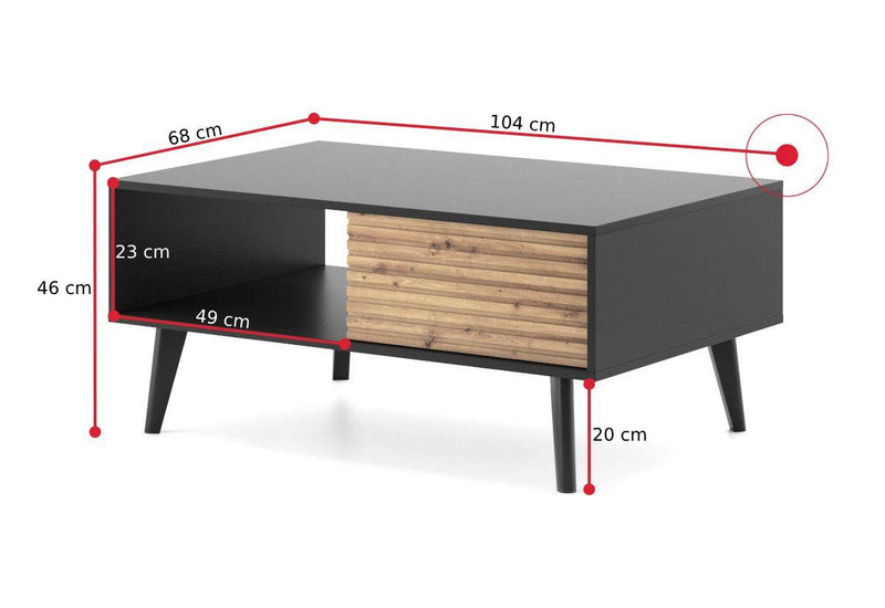 Konferenčný stolík WILLOW - ROZMEROVKA - 1