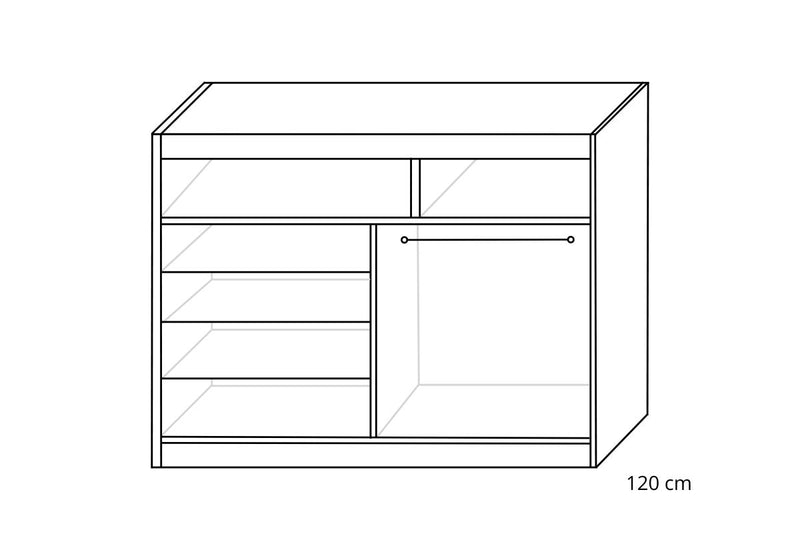 Posuvná šatníková skriňa GLADKA - DETAIL - 1