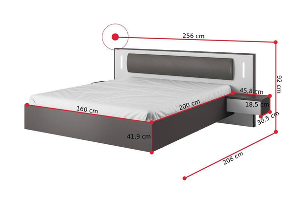 Manželská posteľ SEGA - ROZMEROVKA - 1