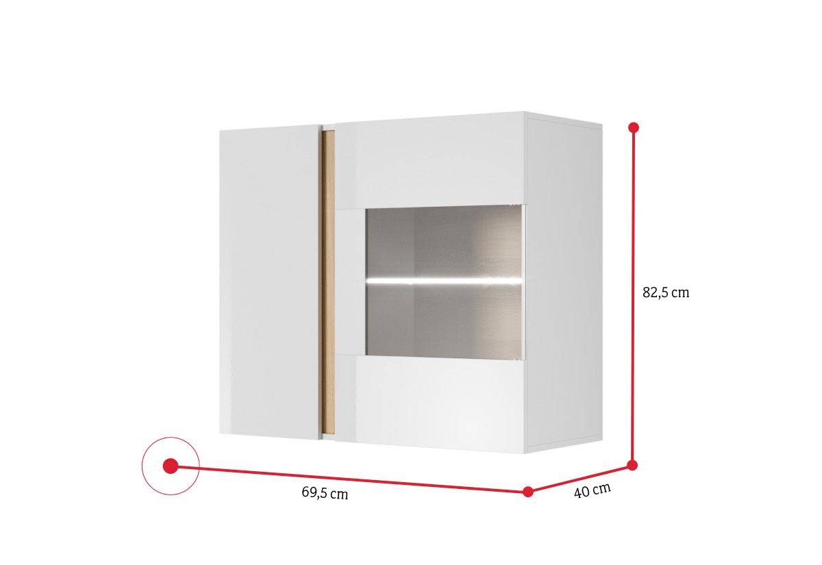 Závesná vitrína ARCO - ROZMEROVKA - 1