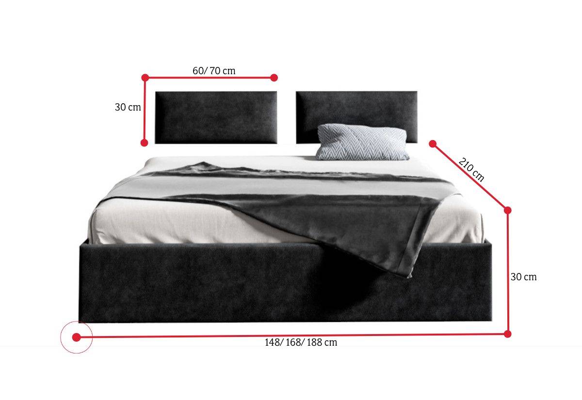 Čalúnená posteľ LUCY 1 - ROZMEROVKA - 1