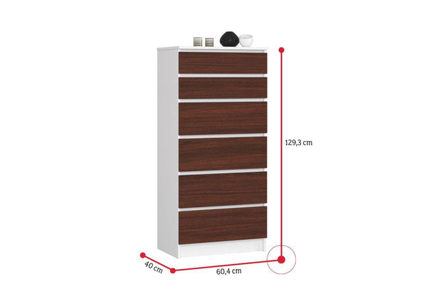 Vysoká komoda K60 6SZ - ROZMEROVKA - 1