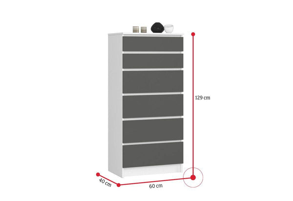 Vysoká komoda K60 6SZ 2 - ROZMEROVKA - 1