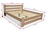 Posteľ z masívu ECOLE + matrac + rošt ZADARMO, 180x200 cm - ROZMEROVKA - 1