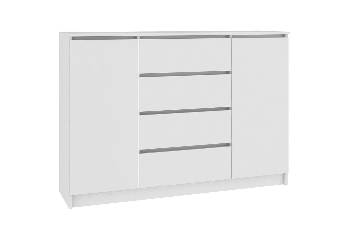 Komoda K140 2D4SZ, 138x99x40, biela -  - 0