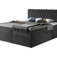 Čalúnená posteľ boxspring CHESTERFIELD + topper, 120x200, riviera 97 -  - 0