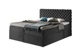 Čalúnená posteľ boxspring CHESTERFIELD + topper, 120x200, riviera 97 -  - 0