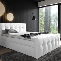 Čalúnená posteľ boxspring MALIBU + topper, 200x200, madryt 120 -  - 0