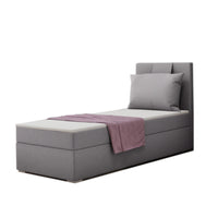 Čalúnená posteľ boxspring AMANDA + topper, 80x200, soro 90, ľavá -  - 0