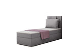 Čalúnená posteľ boxspring AMANDA + topper, 80x200, soro 90, ľavá -  - 0