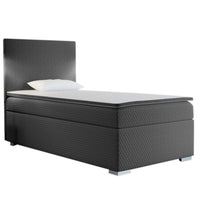 Čalúnená posteľ boxspring ICON + topper, 70x200, sawana pik honey 05, ľavá -  - 0