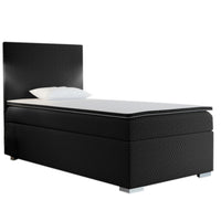 Čalúnená posteľ boxspring ICON + topper, 70x200, sawana pik honey 14, ľavá -  - 0