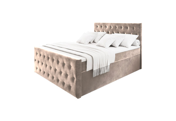 Čalúnená posteľ boxspring FONDI, 140x200, casablanca 4 -  - 0