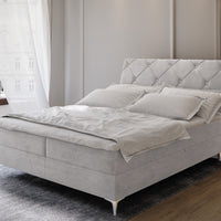 Čalúnená posteľ boxspring MACON, 140x200, aston 14 -  - 0