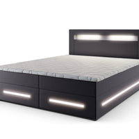 Čalúnená posteľ boxspring MANU + topper, 160x200, soft 29 -  - 0