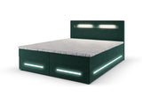 Čalúnená posteľ boxspring MANU + topper, 160x200, monolith 37 -  - 0