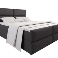 Čalúnená posteľ boxspring MULEN + topper, 140x200, sawana 05 -  - 0