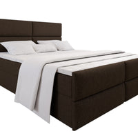 Čalúnená posteľ boxspring MULEN + topper, 180x200, sawana 26 -  - 0