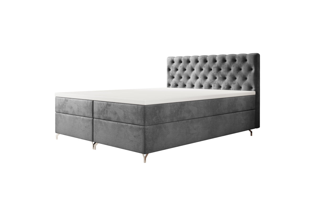 Čalúnená posteľ boxspring CHESTER 2, 180x200, Monolith 92 -  - 0