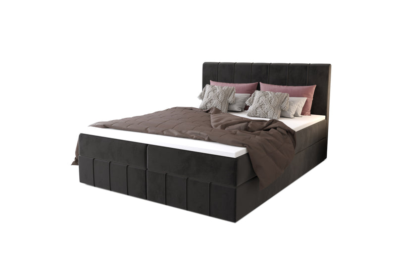 Čalúnená posteľ boxspring BAHAMA, 140x200, monolith 97 -  - 0