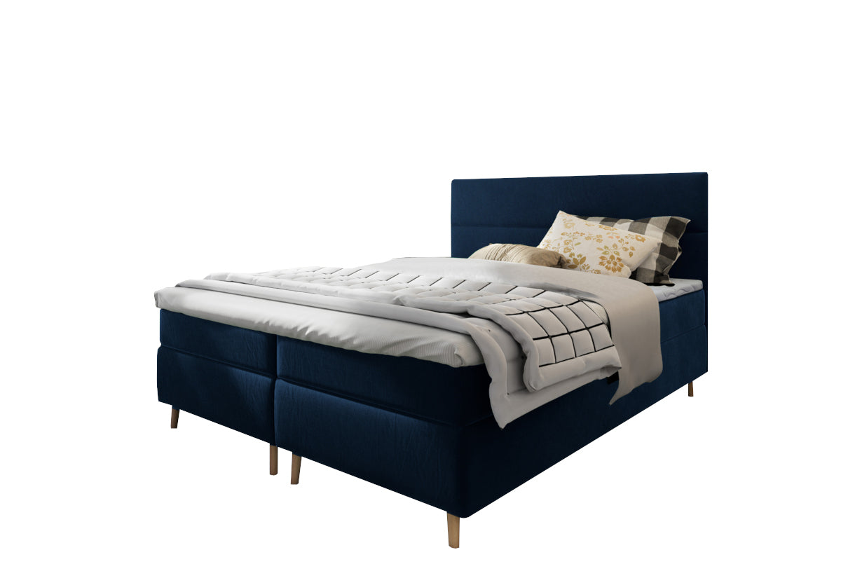 Čalúnená posteľ boxspring SANTA, 140x200,  kronos 09 -  - 0