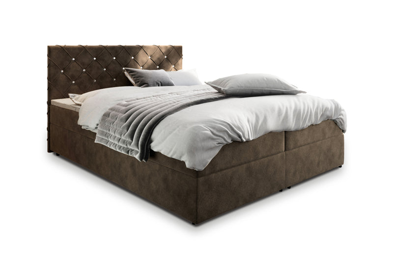 Čalúnená posteľ boxspring RIVA, 140x200,  magic velvet 2205 -  - 0