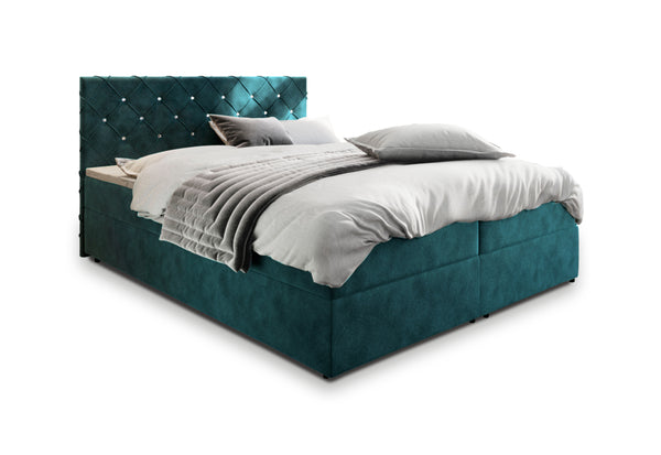 Čalúnená posteľ boxspring RIVA, 140x200,  magic velvet 2221 -  - 0