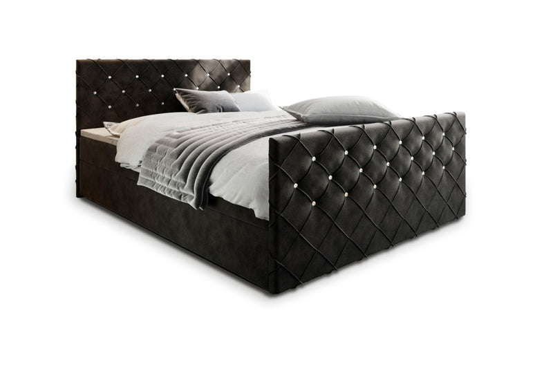 Čalúnená posteľ boxspring MANDI, 140x200,  magic velvet 2219 -  - 0