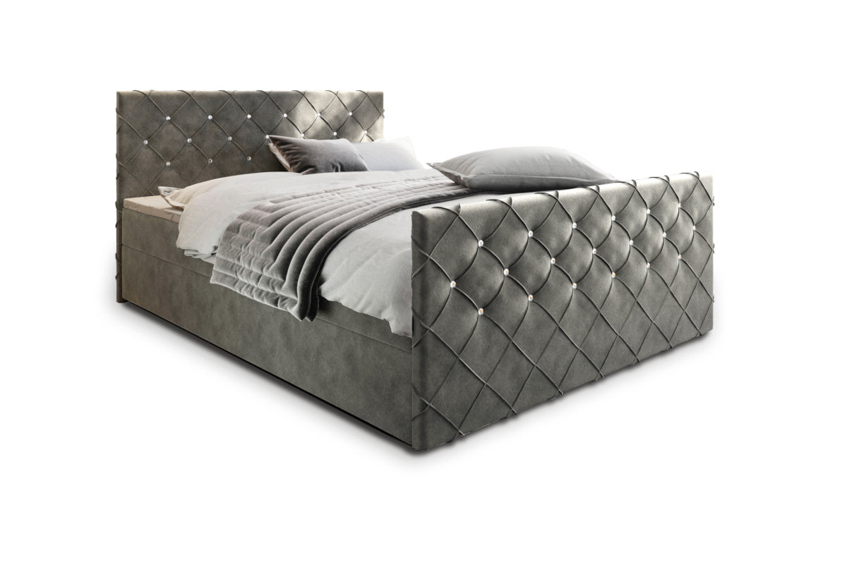 Čalúnená posteľ boxspring MANDI, 140x200,  magic velvet 2217 -  - 0