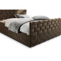 Čalúnená posteľ boxspring MANDI, 140x200,  magic velvet 2205 -  - 0