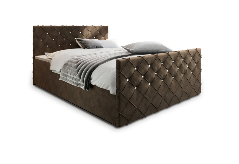 Čalúnená posteľ boxspring MANDI, 140x200,  magic velvet 2205 -  - 0