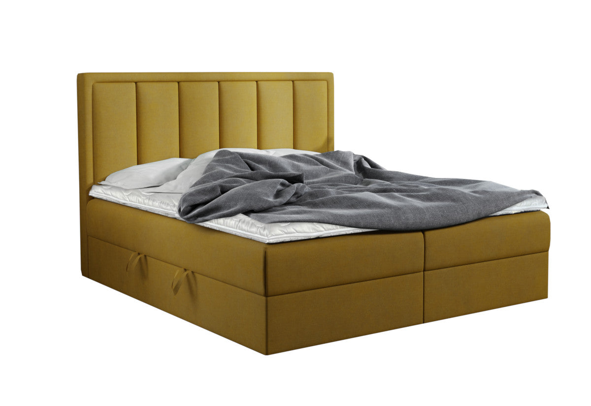 Čalúnená posteľ boxspring VOXI, 140x200, ekokůže kronos 01 -  - 0