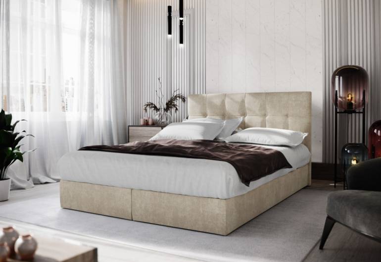 Čalúnená posteľ boxspring PORIO